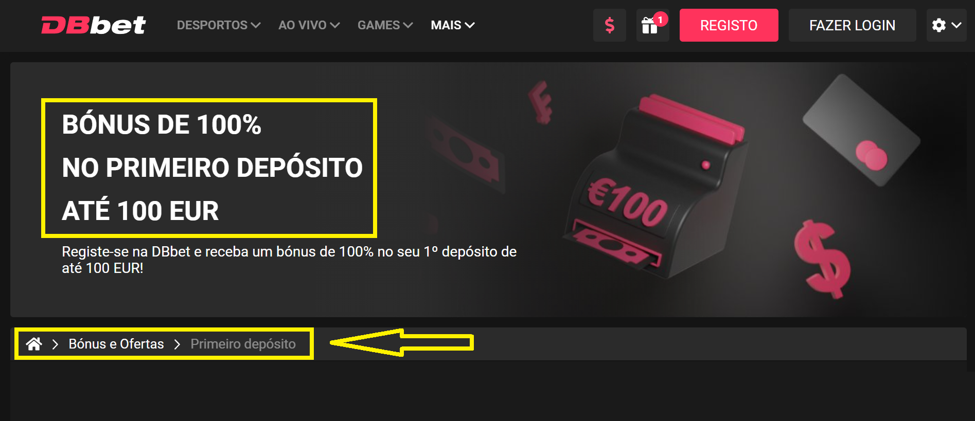 Bónus de Inscrição Doublebet