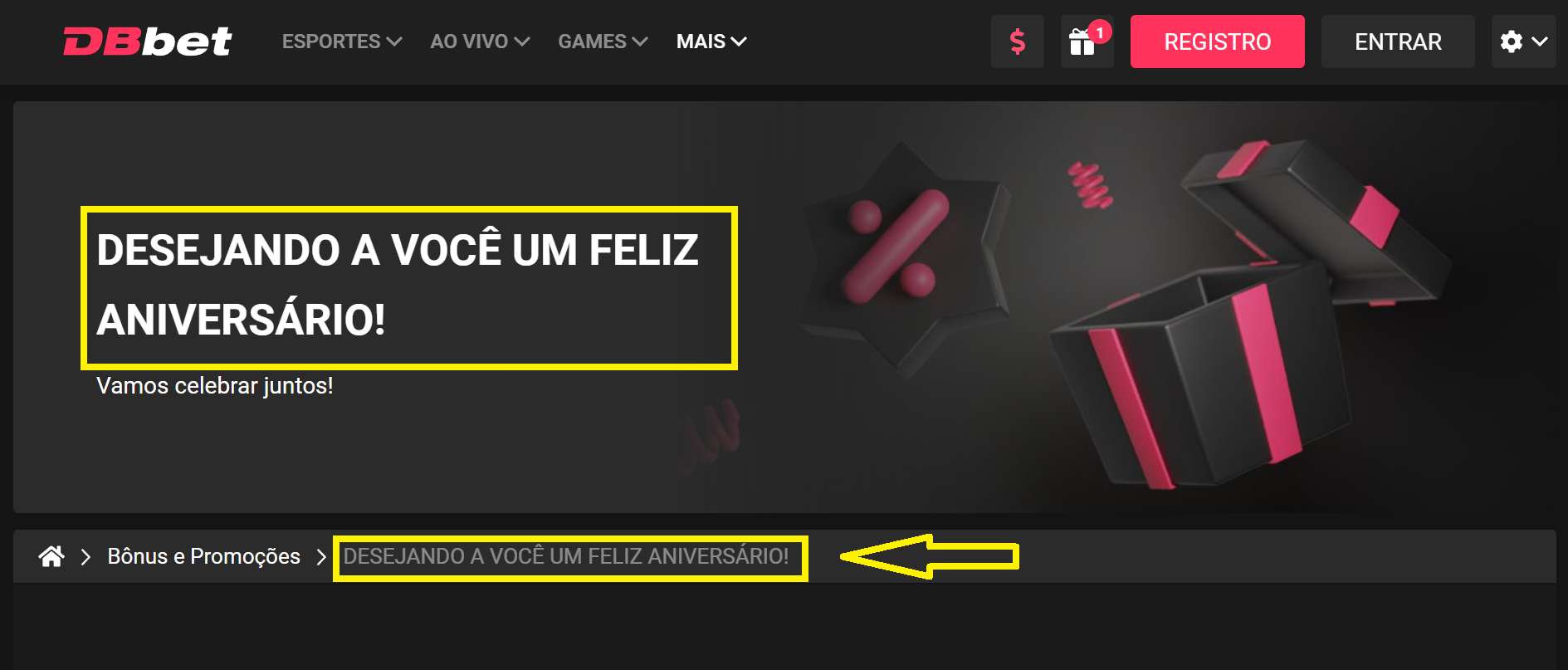 Doublebet Bónus de Aniversário