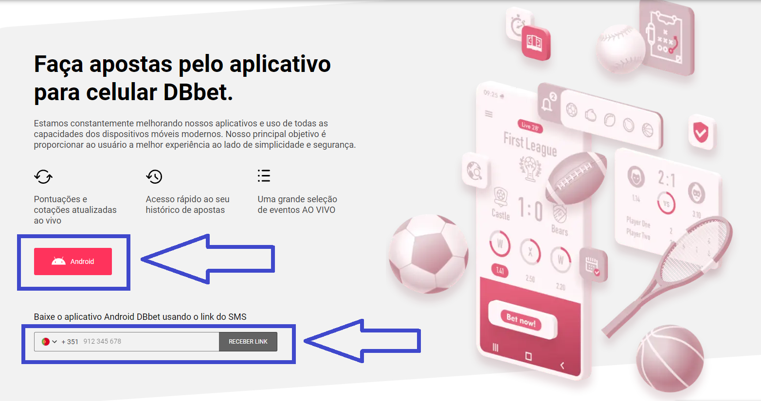 Instalar a Aplicação Doublebet no iPhone